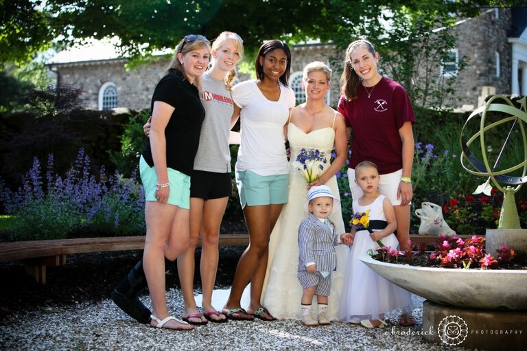 Shelby with some of her Westover girls. They were there to help watch the kids. Check out Lindsay's little man, Landon. And the flower girl, Hannah. They were so adorable!