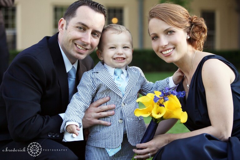 Here is a quick family shot I grabbed of Lindsay, Shelby's brother, Steve, and their cutie, Landon.