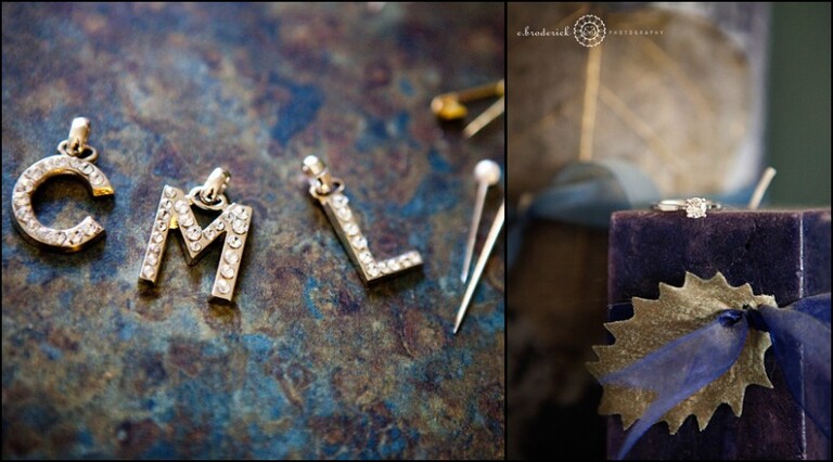 Love Tammy's details. The letters on the left were for the names of her bridesmaids. They decorated their bouquets.