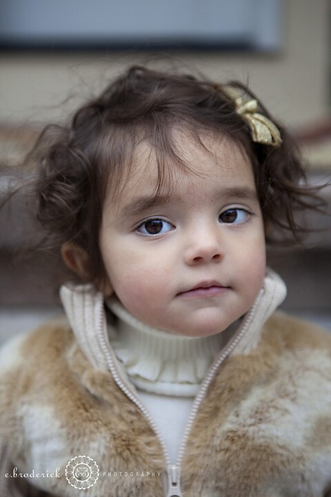 I love the way she is looking at me here. Like she's not so sure what this is all about.