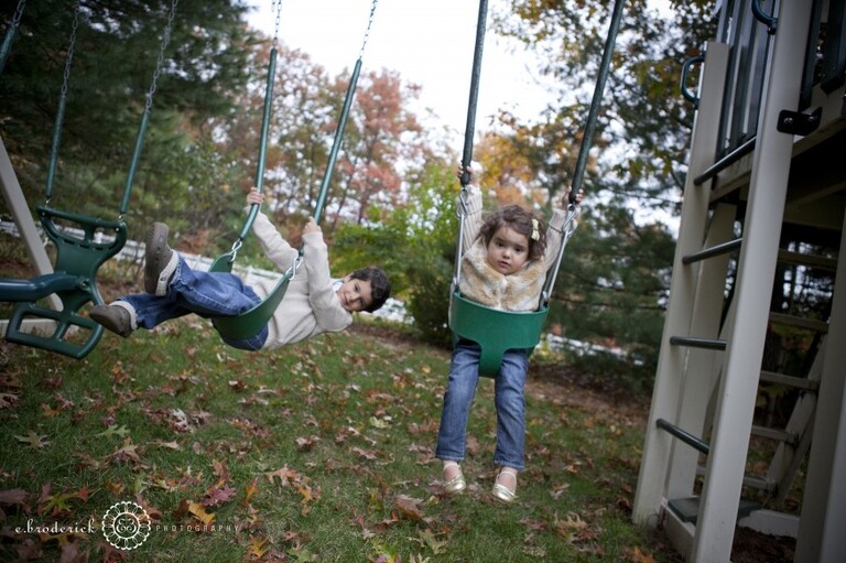 This shot just makes me laugh. Poor Cecelia just hanging there waiting for a grown up to push her!