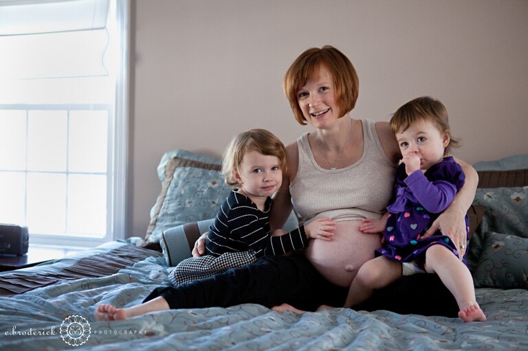 We wanted to get a shot with Kaitlin, Fiona and Mommy' belly. They were so good!