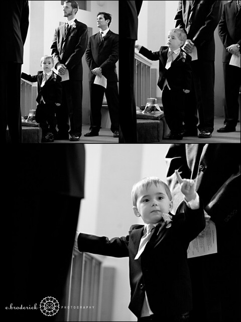 The ringbearer was just adorable to watch throughout the ceremony. 