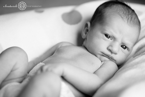 I love Juliana's expression here! It seems to "say" so much for a newborn!