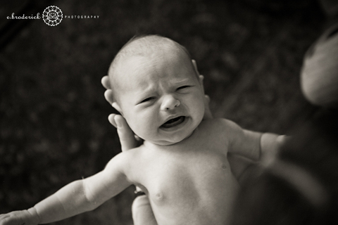 Okay--so it's not all serenity--but she settles down very quickly! ;-)