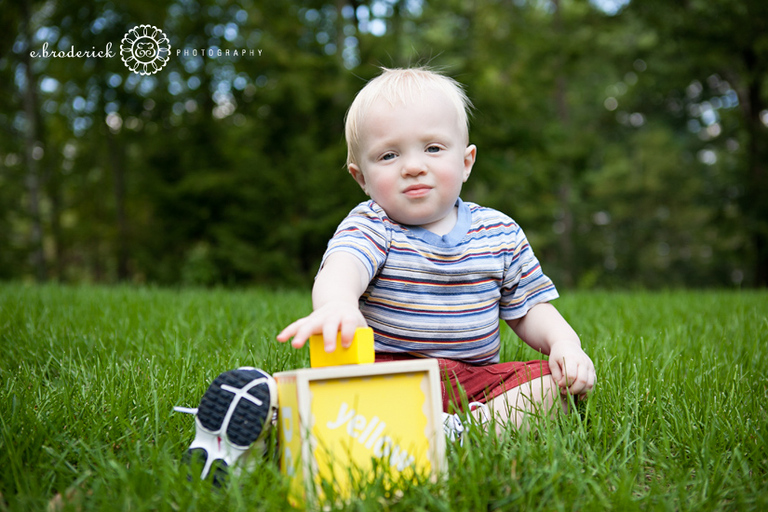 We brought out a toy to see if we could keep him in one spot for more than a second!