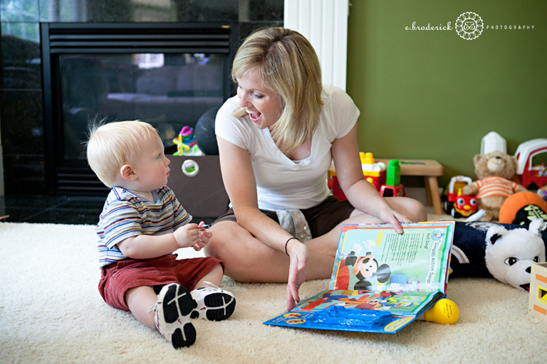 Some reading with Mommy.