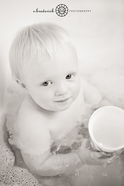 We thought a bubble bath would be a nice ending. Blake had a ball!