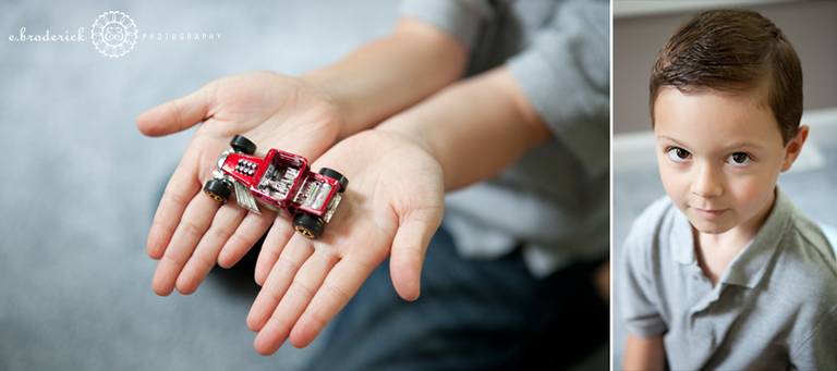 Kian was super proud of his cars. 