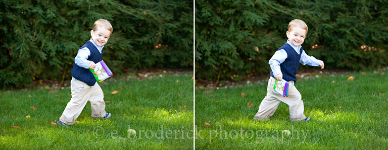 Playing Freeze Tag with his brother and sister. Love these!
