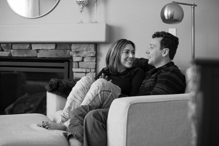 Couple in loveseat