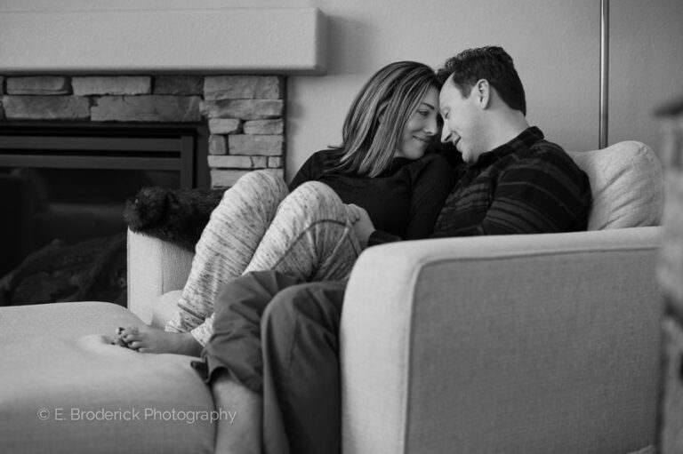 At home couples session